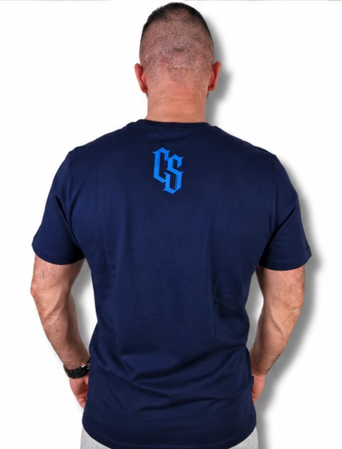 Koszulka męska T-shirt Ciemna Strefa Ręka Rękę Myje granatowa