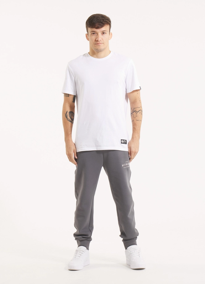 Spodnie męskie dresowe Pitbull Pit Bull Sampson grafitowe szare