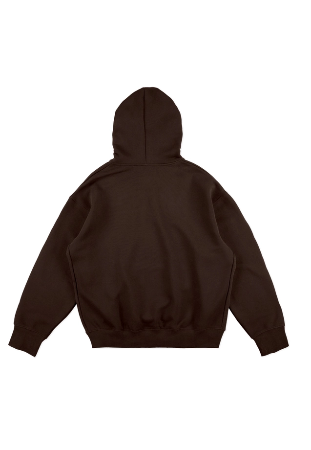 Bluza męska z kapturem oversize Prosto Nash brązowa