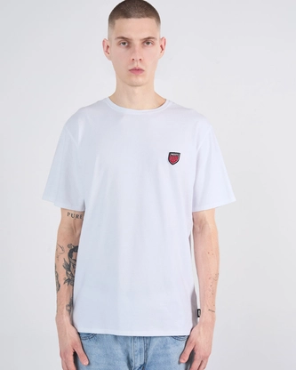 Koszulka męska t-shirt Prosto Shield Slim biała