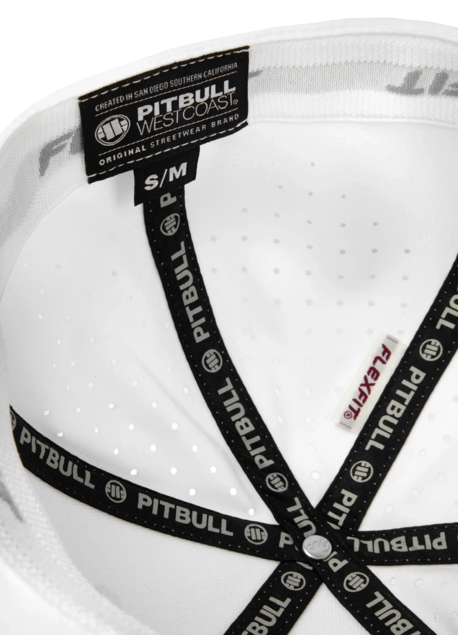 Czapka z daszkiem Full Cap Pit Bull Tech Logo biała