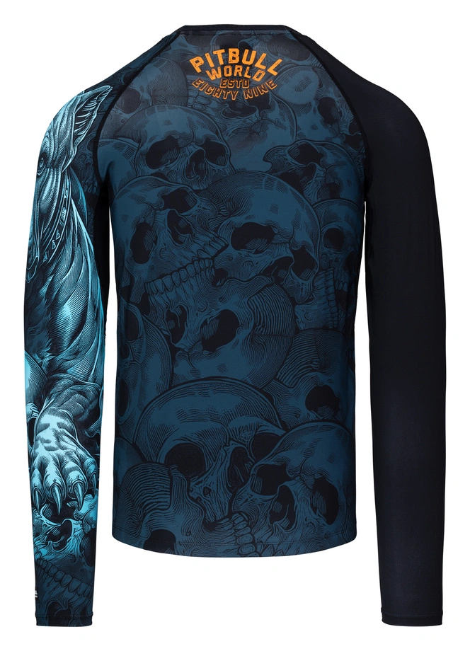Koszulka męska rashguard Pitbull Longsleeve Guardian Angel czarna