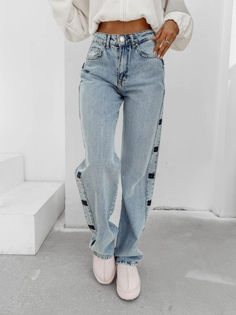 Spodnie damskie jeans Olavoga Eliokie jasno niebieskie