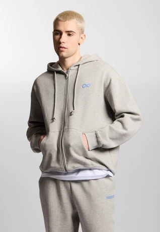 Bluza męska rozpinana z kapturem Prosto Infinity szara