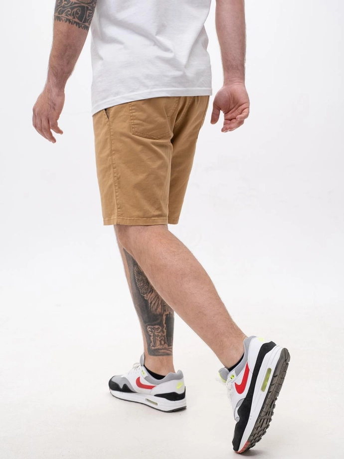 Spodenki szorty męskie materiałowe Jigga Wear Crown Pocket piaskowe