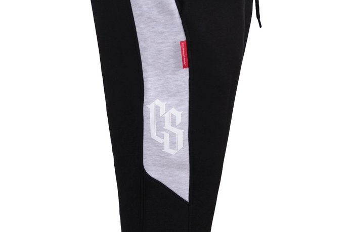 Spodnie dresowe męskie Ciemna Strefa czarno/szare