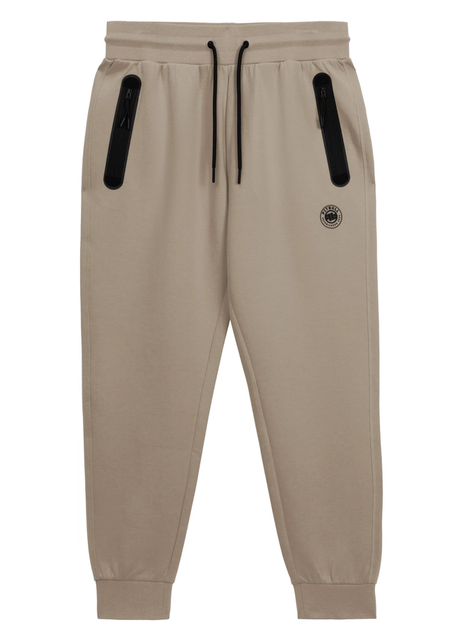 Spodnie męskie dresowe Pitbull Pit Bull Dogwood beżowe