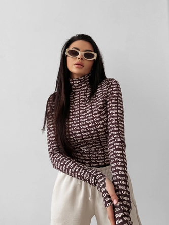 Bluzka damska Olavoga Corefield brązowa