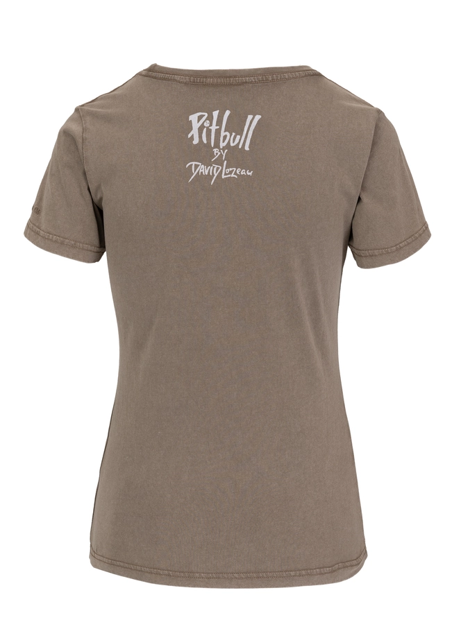 Koszulka damska T-shirt Pit Bull CruisinAndBoozin brązowy