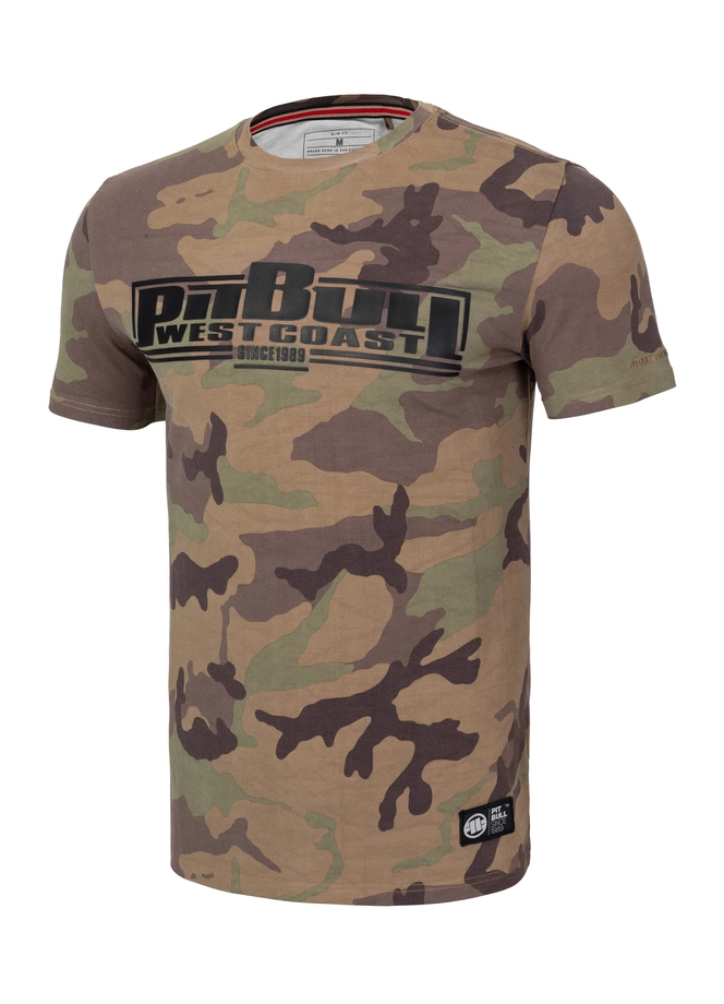 Koszulka męska T-Shirt Pit Bull Pitbull Classic Boxing Slim Fit woodland camo