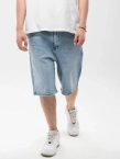 Spodenki szorty męskie jeans Jigga Wear Small Outline Crown jasne niebieskie