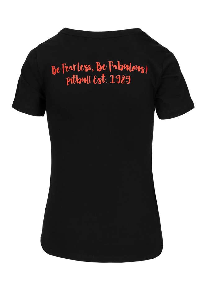 Koszulka damska T-shirt Pit Bull Happy-Pit 2 czarna