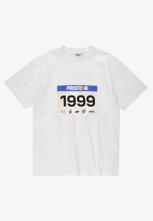 Koszulka męska t-shirt Prosto Runner biała
