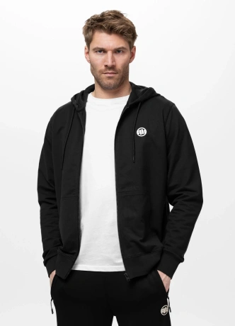 Bluza męska rozpinana z kapturem Pitbull Small Logo Nugget czarna