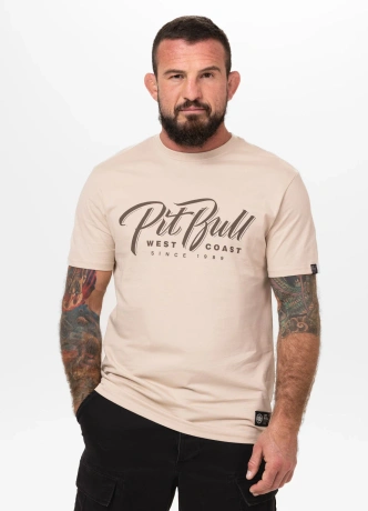 Koszulka męska T-Shirt Pit Bull Pitbull El Jeffe ultra jasna kremowa