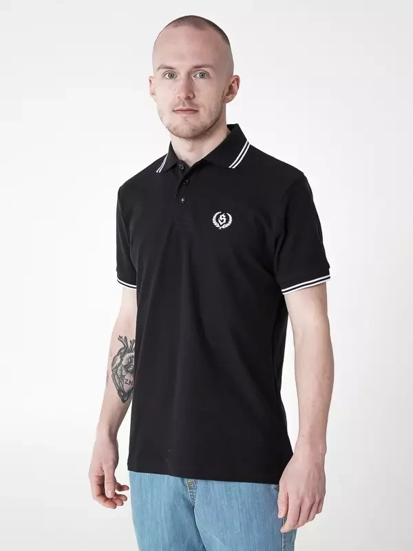 Koszulka męska polo t-shirt Środowisko Miejskie Laur czarna