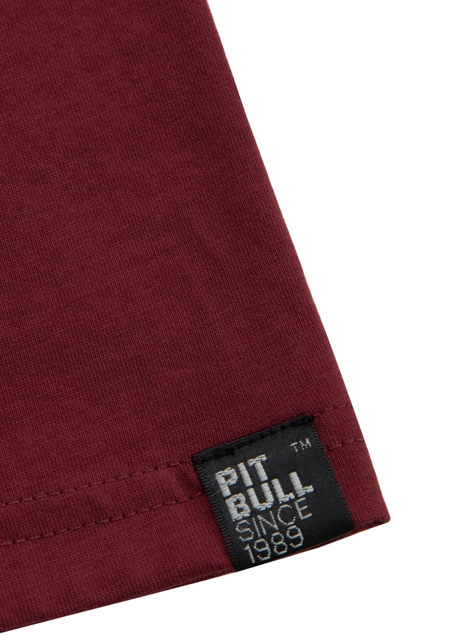 Koszulka męska T-Shirt Pitbull Hilltop bordowa burgundowa