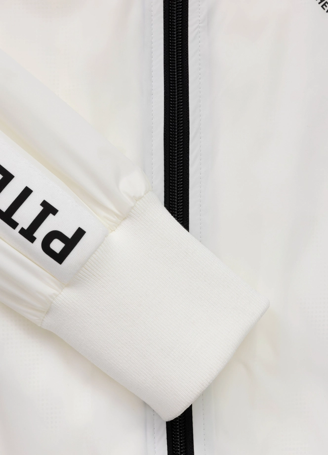 Kurtka męska wiosenna przejściowa Pit Bull Athletic Tape wiatrówka off white biała