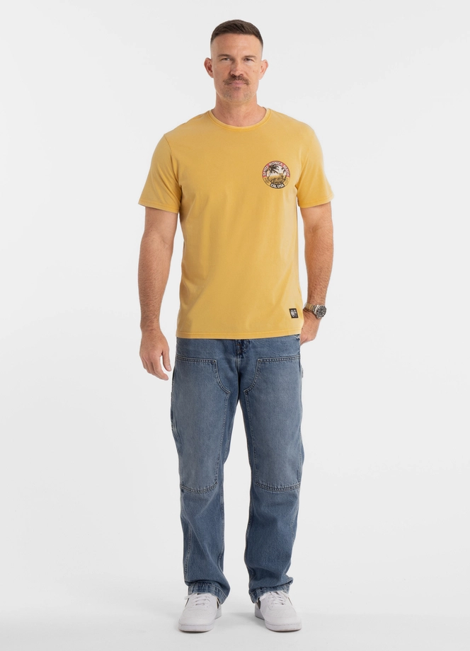 Koszulka męska T-Shirt Pit Bull Pitbull Denim Washed Oceanside 25 żółta