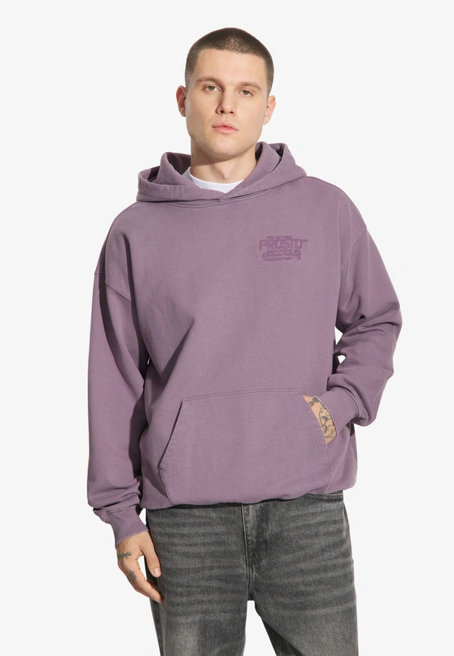 Bluza męska z kapturem Prosto Flathead sprany fiolet