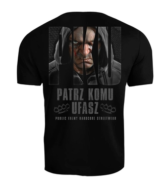 Koszulka męska T-shirt Public Enemy Patrz Komu Ufasz Hardcore Street Wear czarna