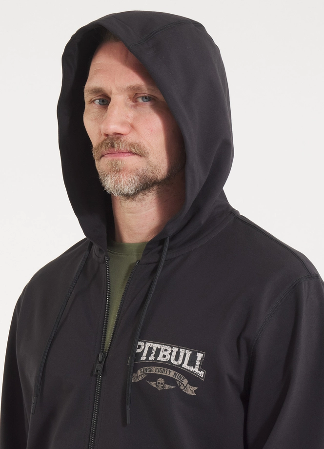Bluza męska z kapturem Pitbull Pit Bull Troublemaker ZIP czarna