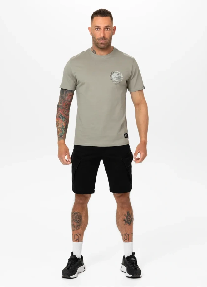 Koszulka męska T-Shirt Pit Bull Pitbull Planet Surf szara oliwkowa
