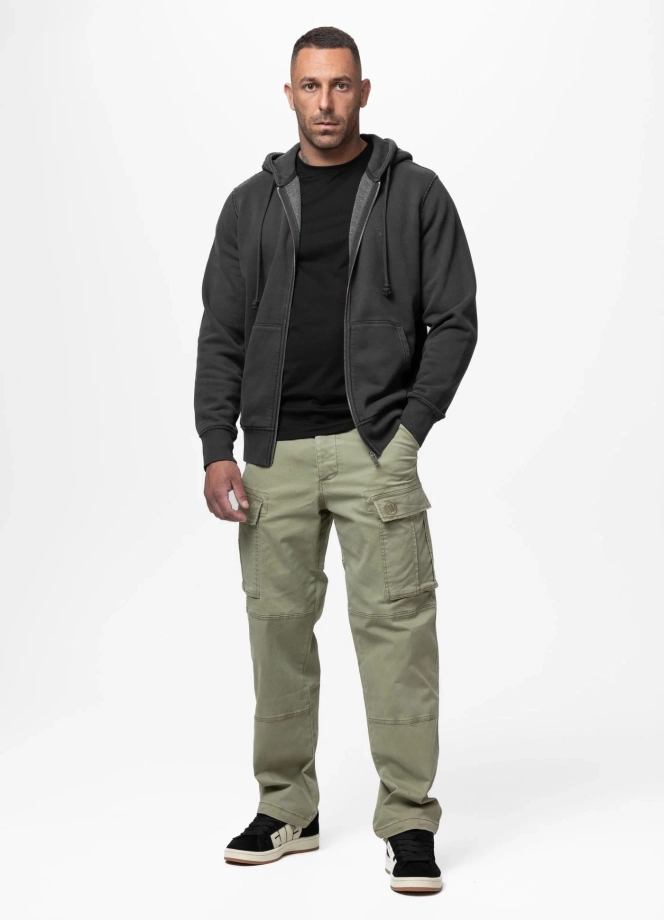 Bluza męska rozpinana z kapturem Pit Bull Hackett grafitowa