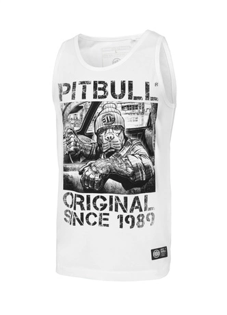 Koszulka męska tank top Pit Bull Pitbull Drive biały