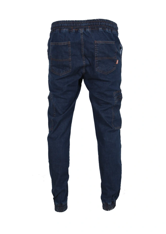 Spodnie jogger jeans Elade Classic Cargo dark blue denim