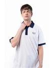 Koszulka męska Polo Moro Sport Mini Paris Laur biało/granatowa