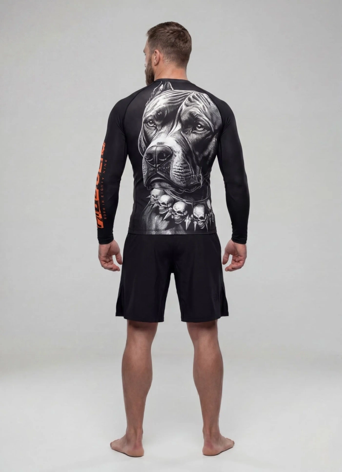 Koszulka męska rashguard Pitbull Longsleeve Blacky czarna
