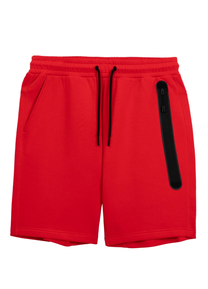 Komplet męski dresowy krótki Pitbull Pit Bull Dogwood czerwony