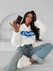 Bluza damska z kapturem Olavoga Autumn Muse ecru kremowa