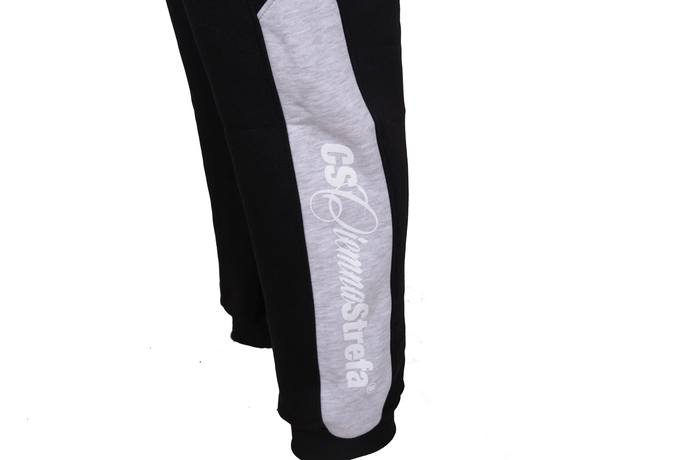 Spodnie dresowe męskie Ciemna Strefa czarno/szare