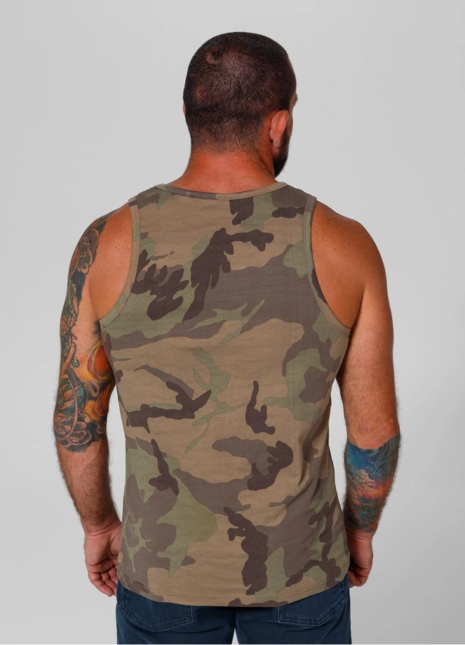 Koszulka męska tank top Pit Bull Pitbull Small Hilltop woodland camo