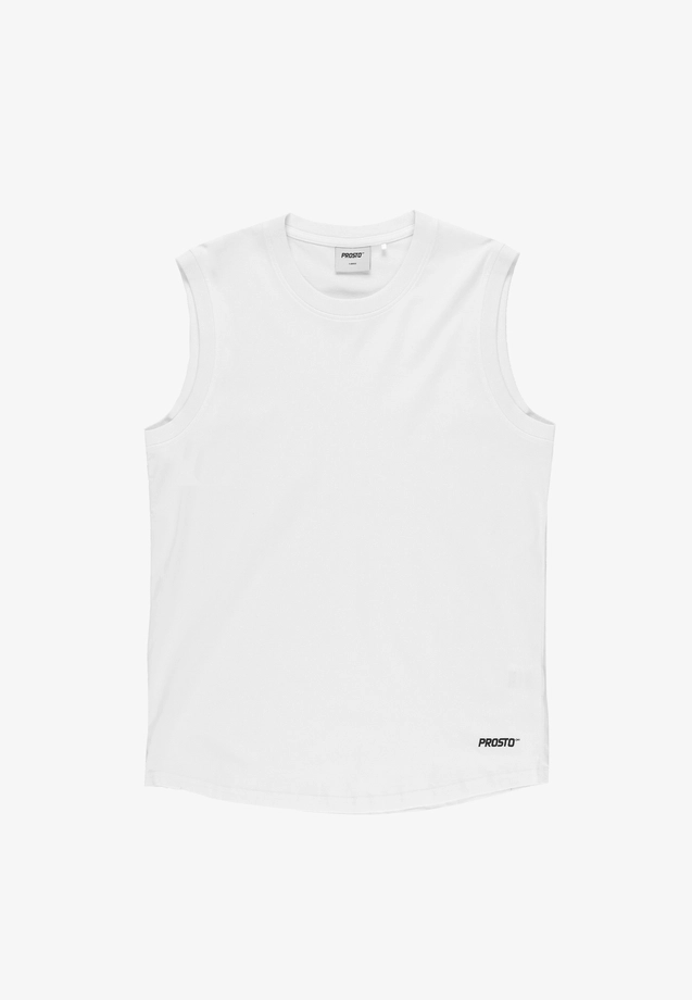 Koszulka męska Tank Top Prosto Logotype biała