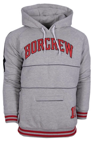 Bluza z kapturem BOR Bulls Hoody Premium Raglan grey