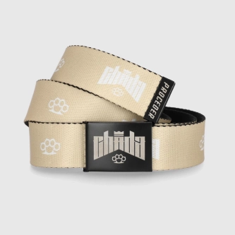 Pasek parciany Chada Proceder Kastet Logo beżowy