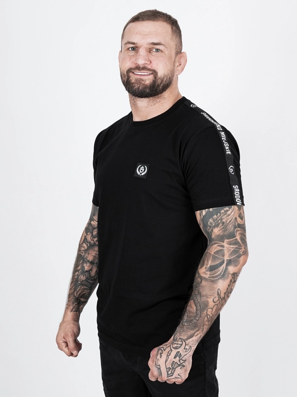 Koszulka męska t-shirt Środowisko Miejskie Laur lampas czarna