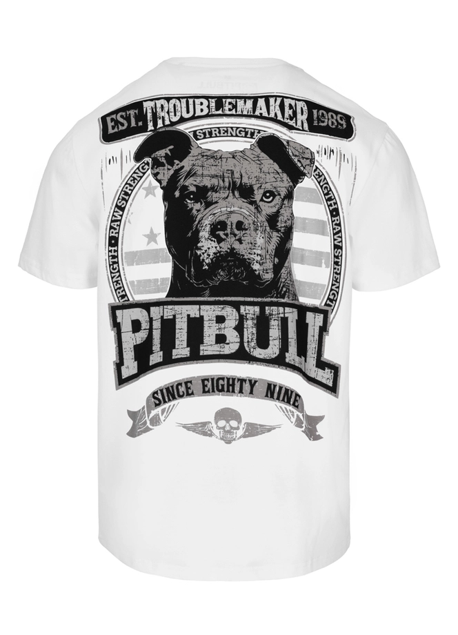 Koszulka męska T-Shirt Pitbull Troublemaker biała