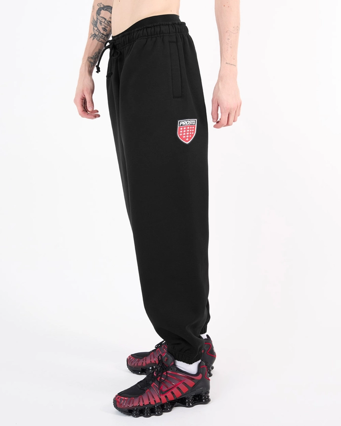 Spodnie dresowe męskie Prosto Infine czarne