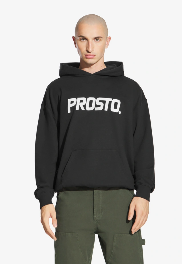 Bluza męska z kapturem Prosto Big Log czarna