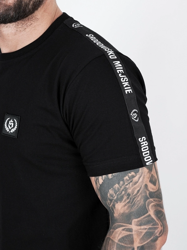 Koszulka męska t-shirt Środowisko Miejskie Laur lampas czarna