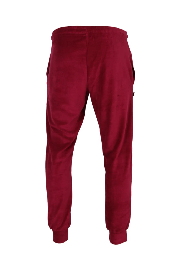 Spodnie męskie dresowe welur Diil Laur bordowe