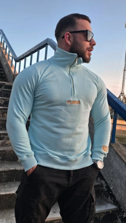 Bluza męska z zamkiem Furia Basic niebeska