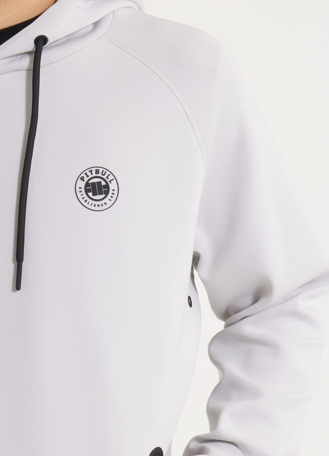 Bluza męska z kapturem Pitbull Pit Bull Dogwood złamana biel