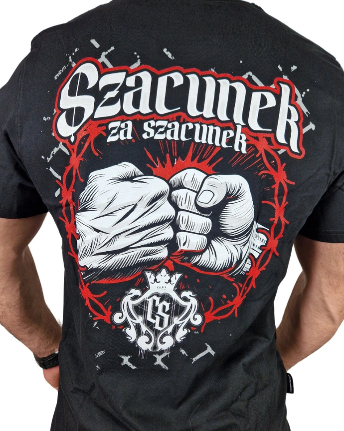 Koszulka męska T-shirt Ciemna Strefa Szacunek czarna