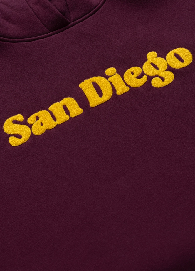 Bluza damska z kapturem Pitbull Tulla San Diego bordowa