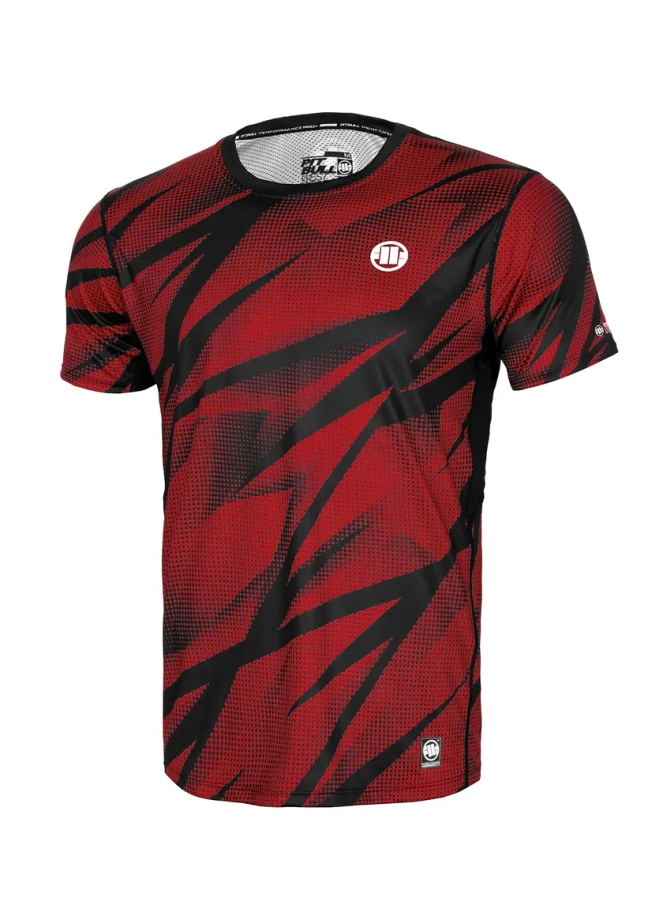 Koszulka męska T-shirt Pit Bull Mesh Performance Pro Plus Dot Camo II 24 czerwona